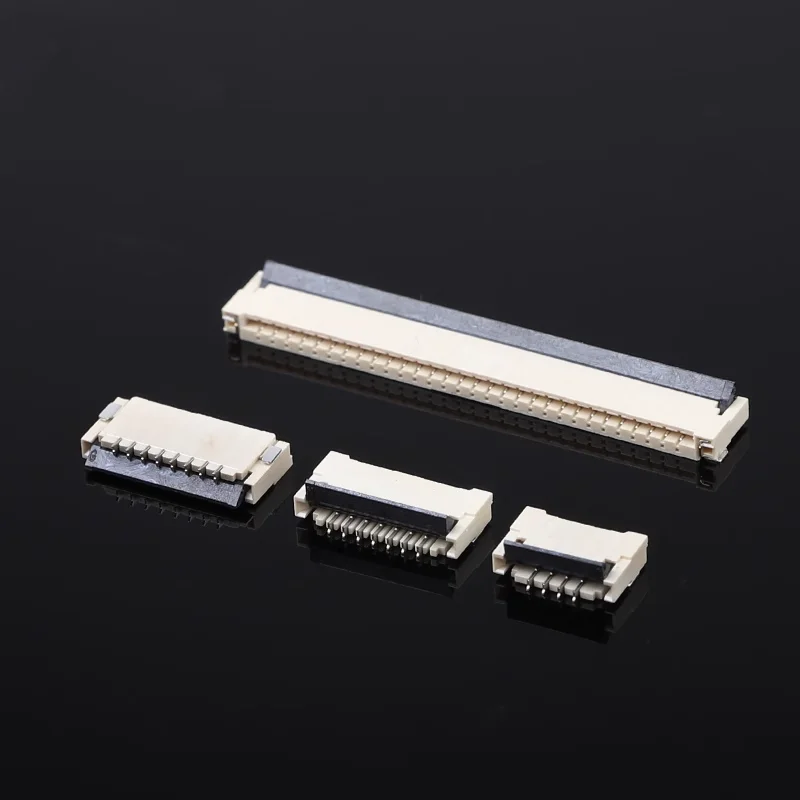 Gold-Plated FPC/FFC 1.0mm Pitch 2.0H Post-Press Flip Cover Contact Horizontal Surface Mount Flat Cable Socket 4P-30P