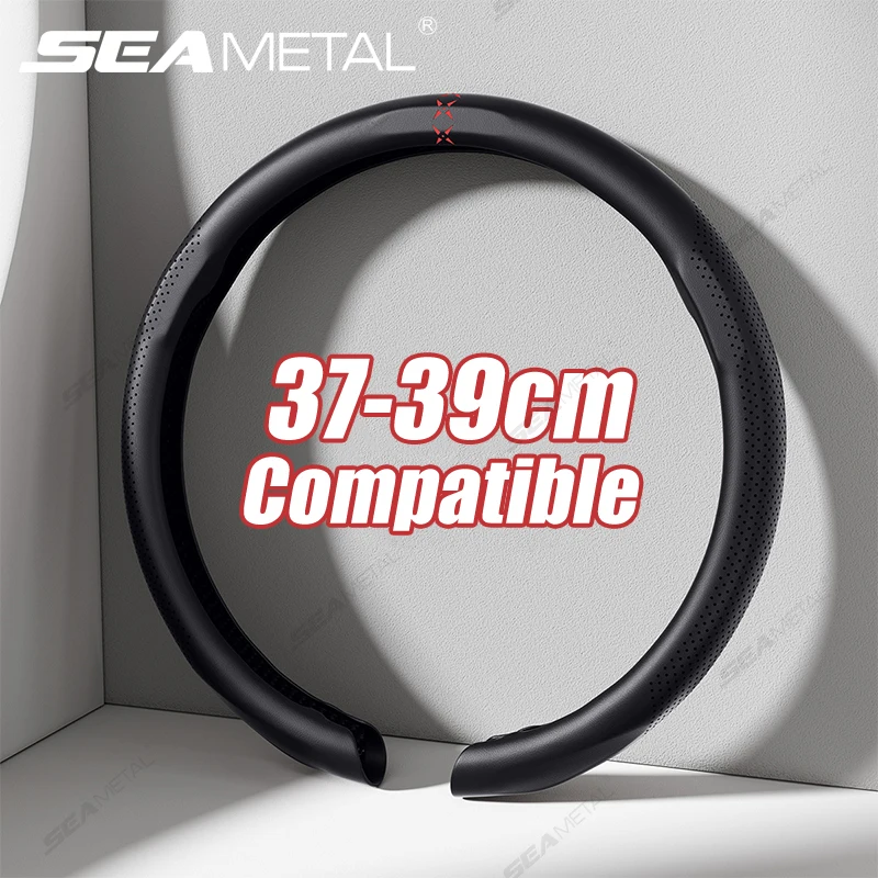 Coprivolante SEAMETAL Premium 37-39 cm Coprivolante per auto in similpelle antiscivolo Coprivolante antigraffio