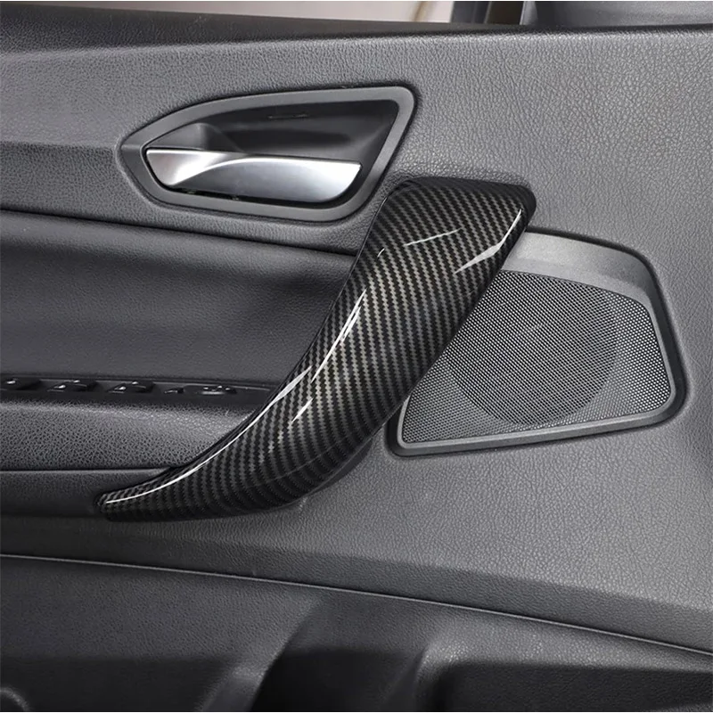 2Pcs/4Pcs For BMW 1 2 Series F20 F21 F22 F23 Carbon Fiber Style Interior Door Handle Panel Pull Trim Cover Left & Right Side