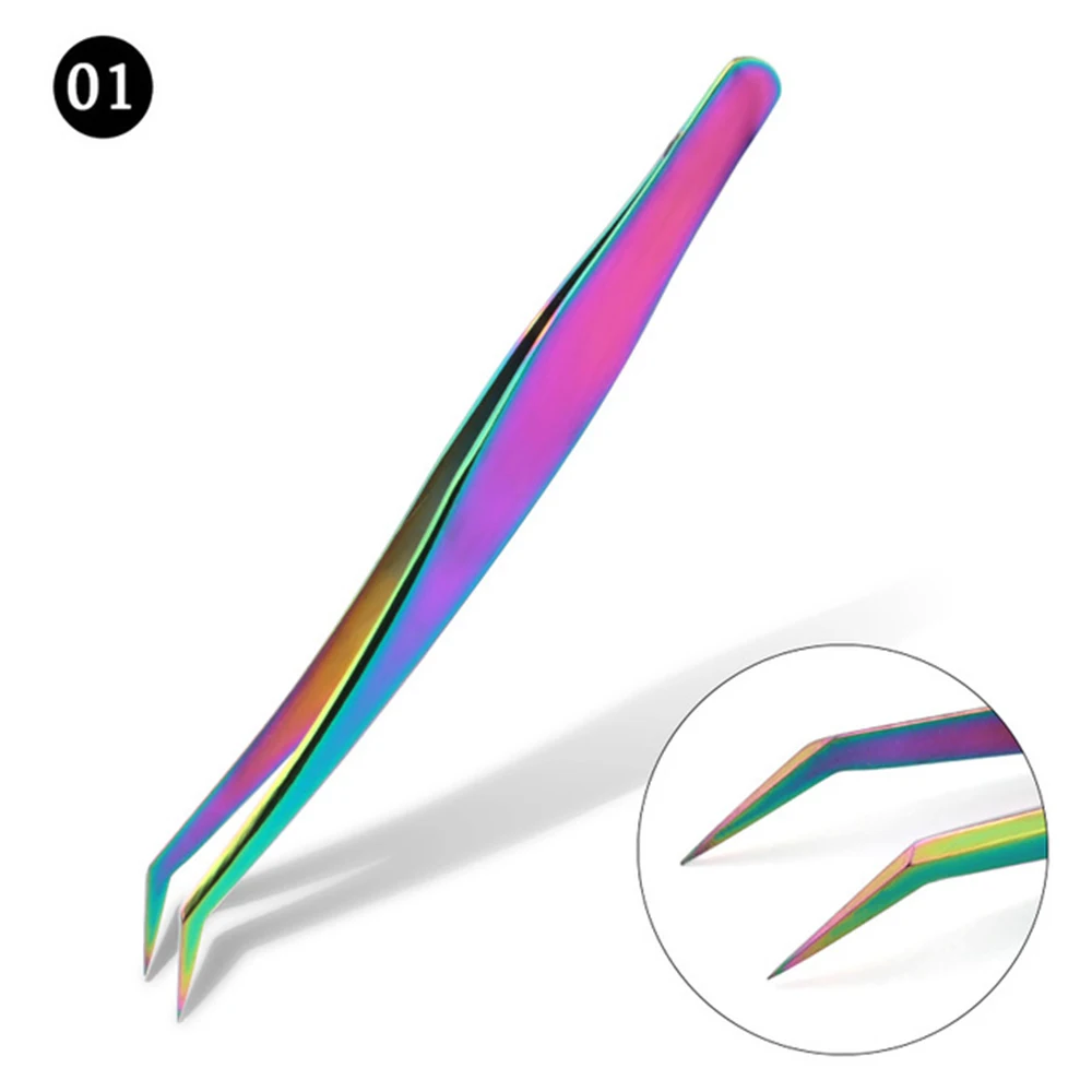 

1 Pcs Eyelashes Tweezers Stainless Steel Superhard Tweezers High Precision Anti-static Tweezers for Eyelash Extensions