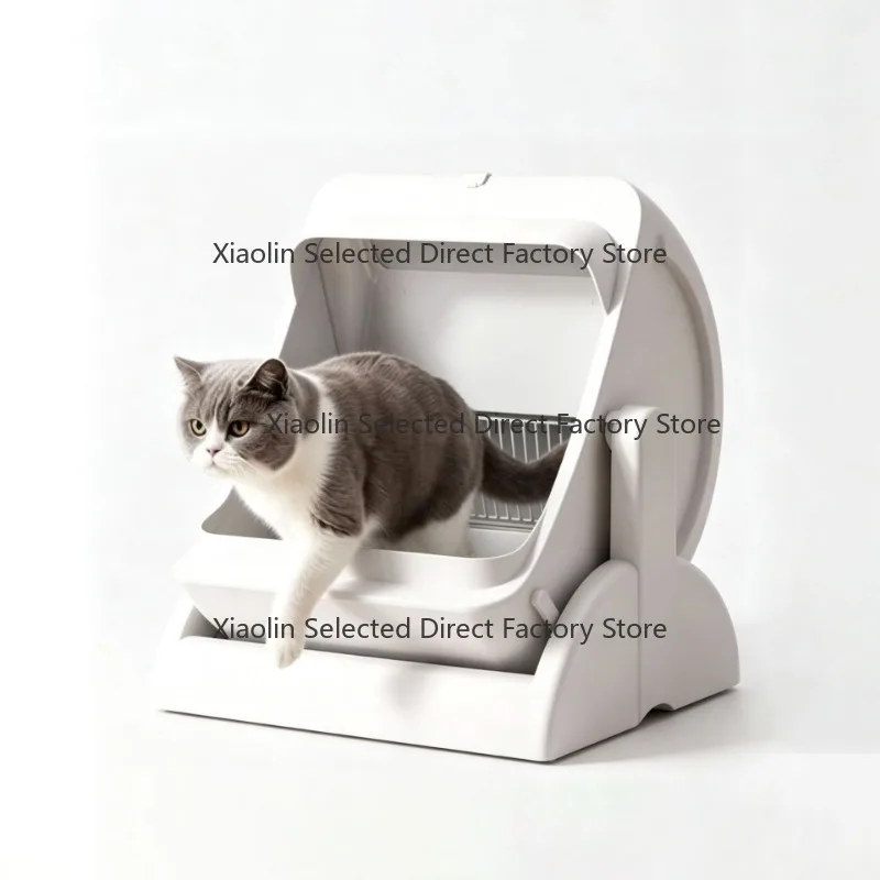 New Smart C at Lit-ter Box, Automatic Litt-er Box, Splash-Proof, Extra Large C-at Toilet