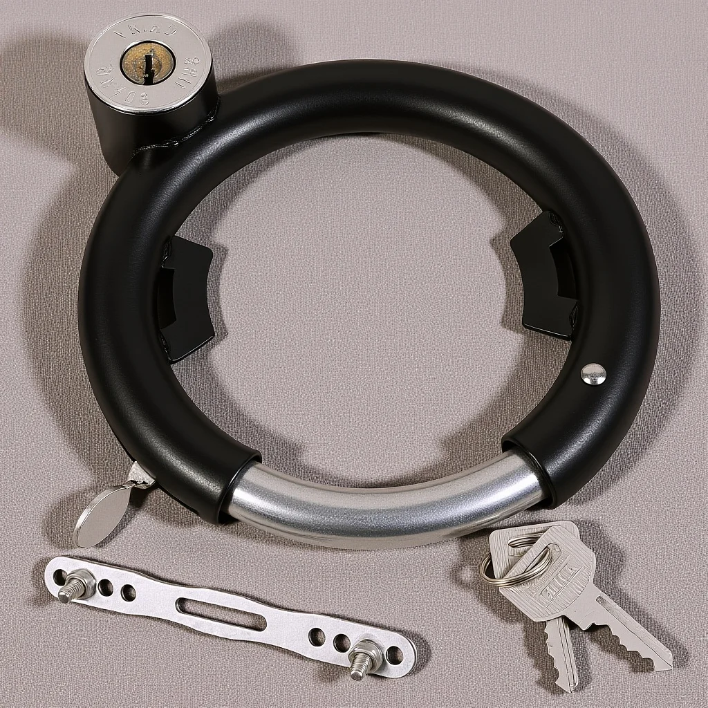 

1Set Portable Bike Lock Wear-Resistant Stainless Steel Round Lock for -Bike Bag Outdoor Gear Anti-Theft Solution