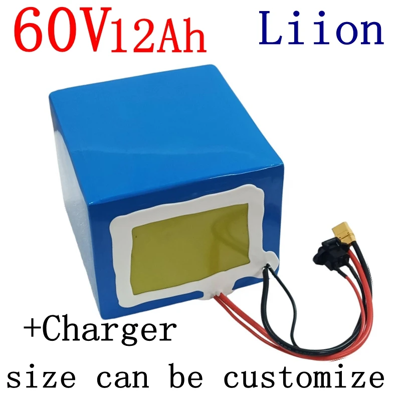 

Rechargeable 60V 10ah 12ah Lithium ion battery with bms for 600w 1000w 520wh citycoco motor