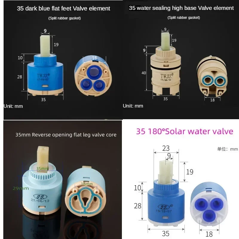 35/40mm Faucets Mixing Spool Valve Replacement Ceramic Cartridges Mixer Tap Valve Core Kitchen Bath Basin Shower Tap Accessories