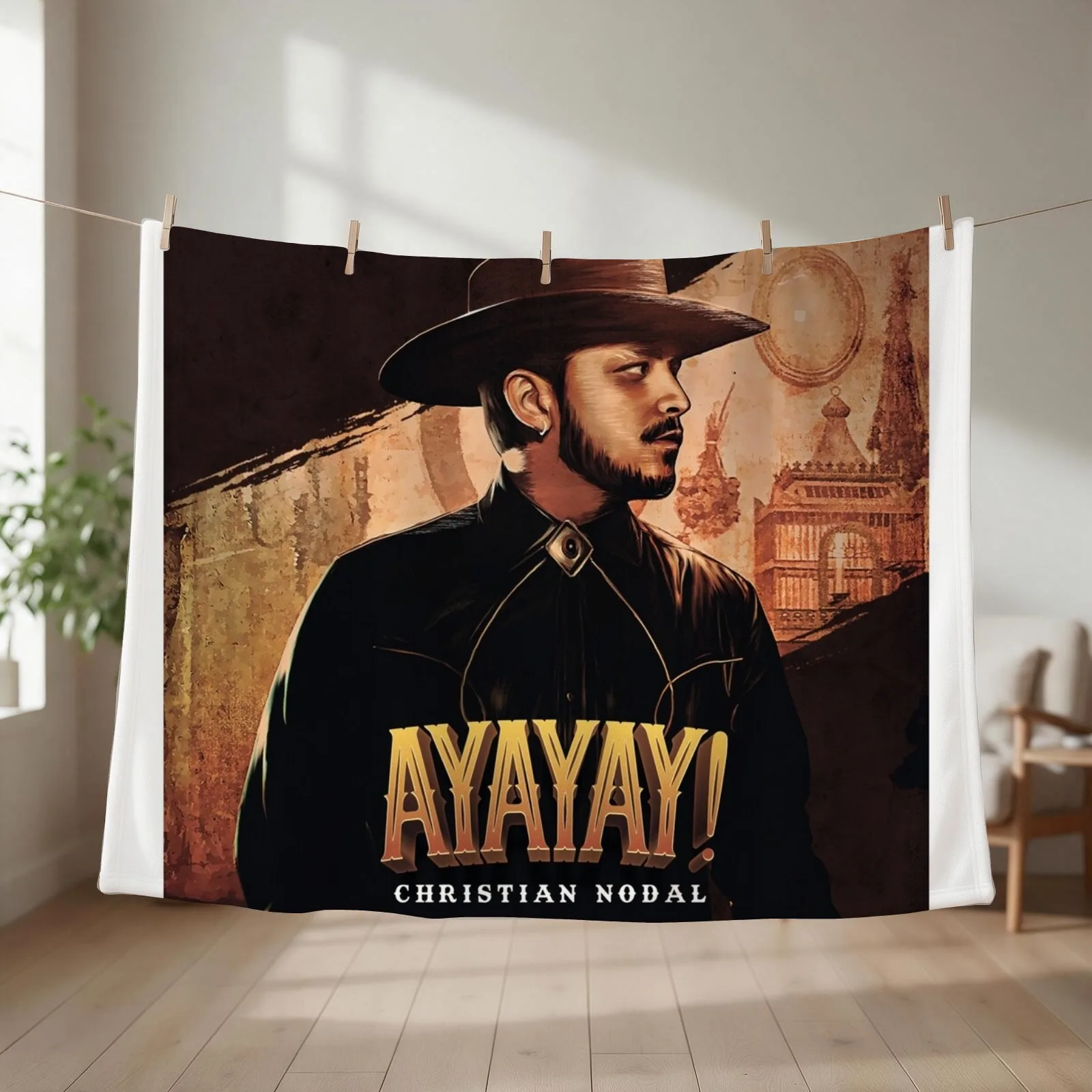Christian Nodal Throw Blanket couch cozy soft plush fuzzy picnic outdoor blanket