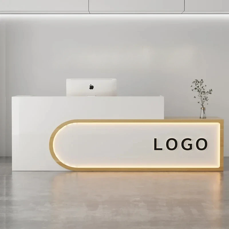 Bureau de Réception de Luxe au Design Simple, Mobilier Commercial pour Bar, Salon de miles