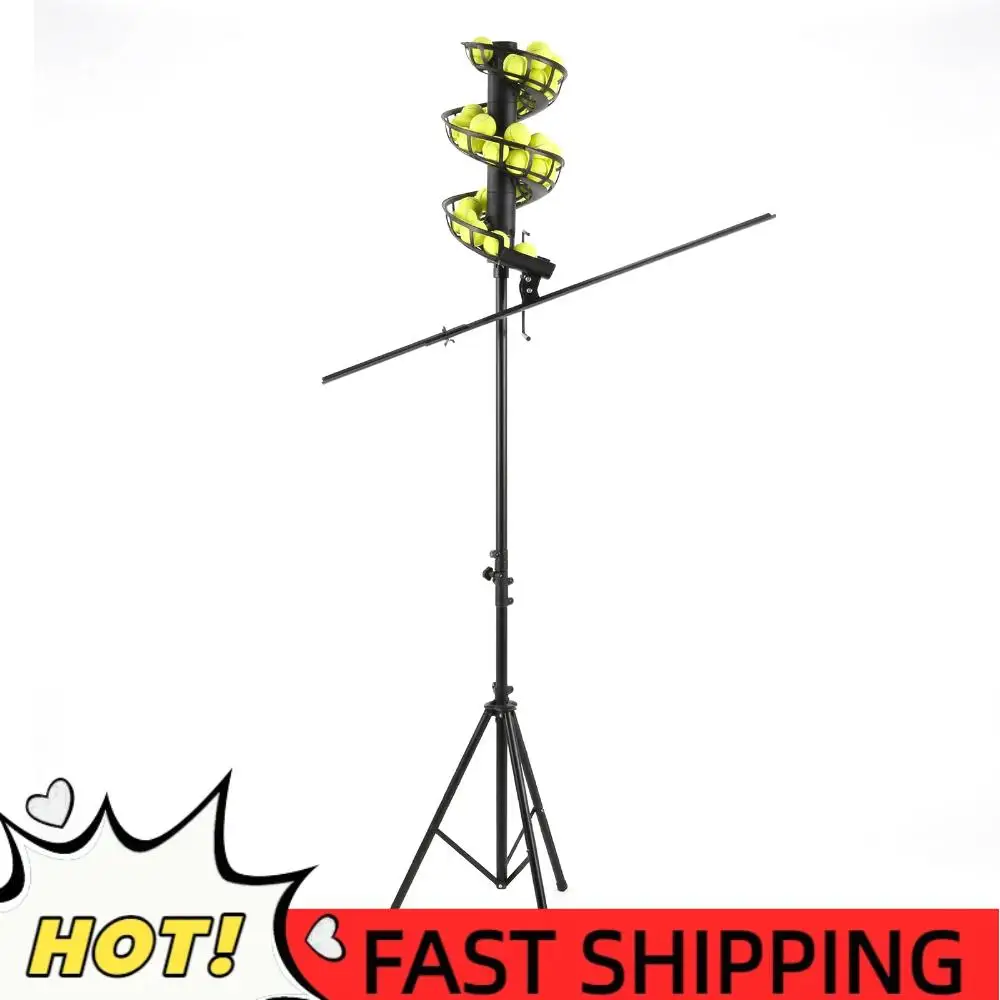 

Машина для запуска мячей для пиклбола с дополнительной направляющей, вмещает 33 мяча, неэлектрическое оборудование для тренировок на открытом воздухе