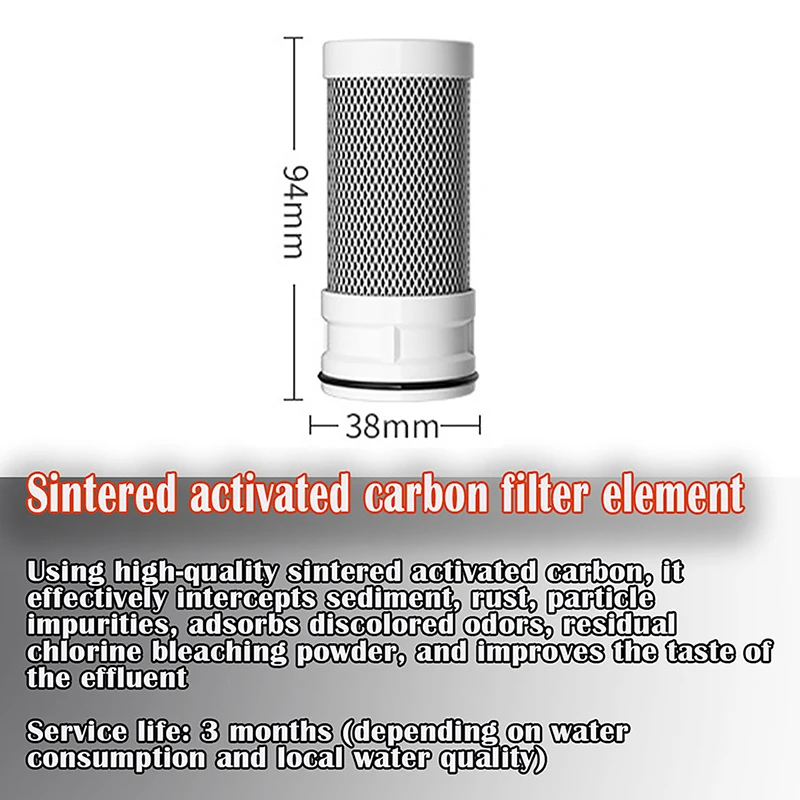 Water Filter Cartridges Kitchen Faucet Tap Water Purifier Activated Carbon Replaceable Sintered Carbon Filter Element