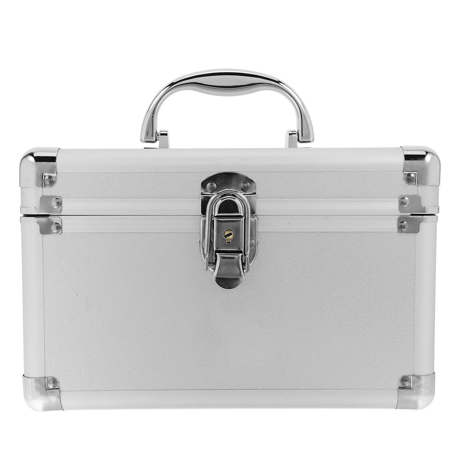 صندوق دواء محمول من سبائك الألومنيوم بطبقة مزدوجة وحقيبة حمل ذات سعة كبيرة مع مقبض منظم تخزين الأدوية للمنزل