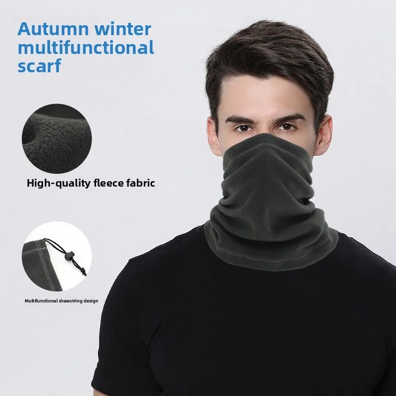 Autumn Winter Multifunctional Neck Cover Warm Fleece Ski Mask Cycling Sports Scarf Cap Thermal Windproof Unisex Outdoor