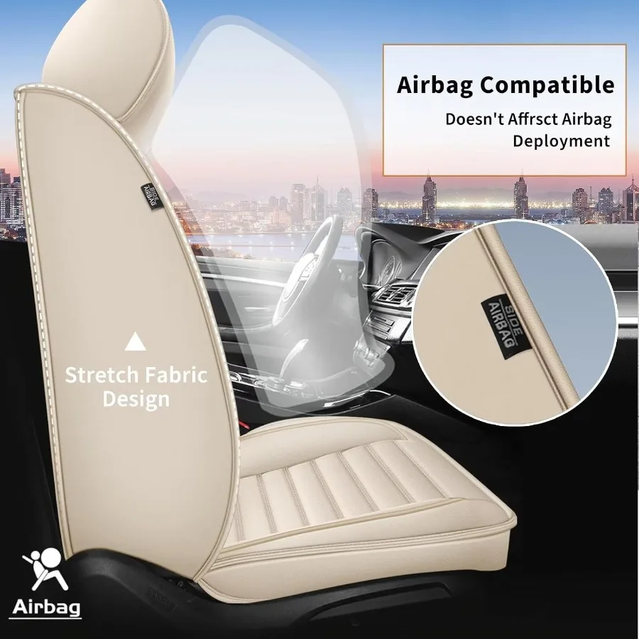 Capas de assento de carro apto para subaru forester 20002025 2026 capas de assento dianteiro capa de assento de couro falso à prova dwaterproof água almofada de assento compati