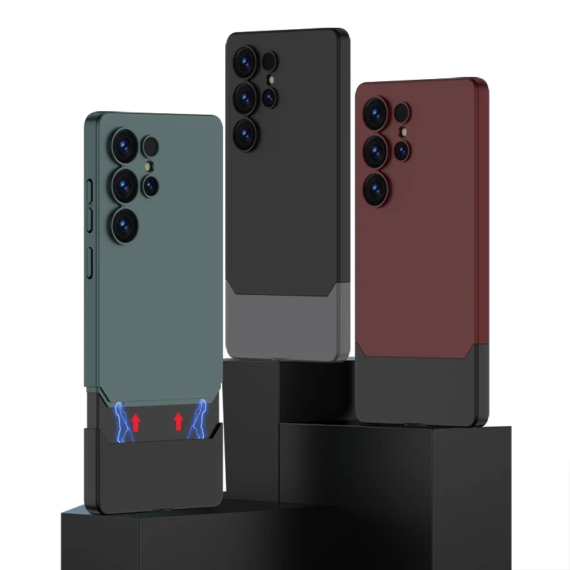 2 in 1 耐衝撃アーマーケースサムスンギャラクシー S25 ウルトラカメラ保護マットプラスチックハードカバーギャラクシー S25 ウルトラケース