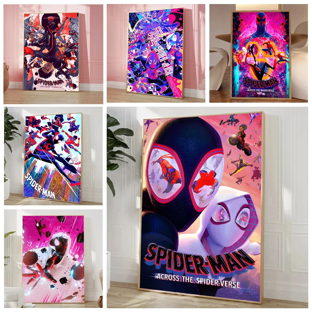 Spider-Man Across The Spider-Verse Poster Stickers Living Room Bedroom Entrance Cafe Wall Art Decoration Painting Room