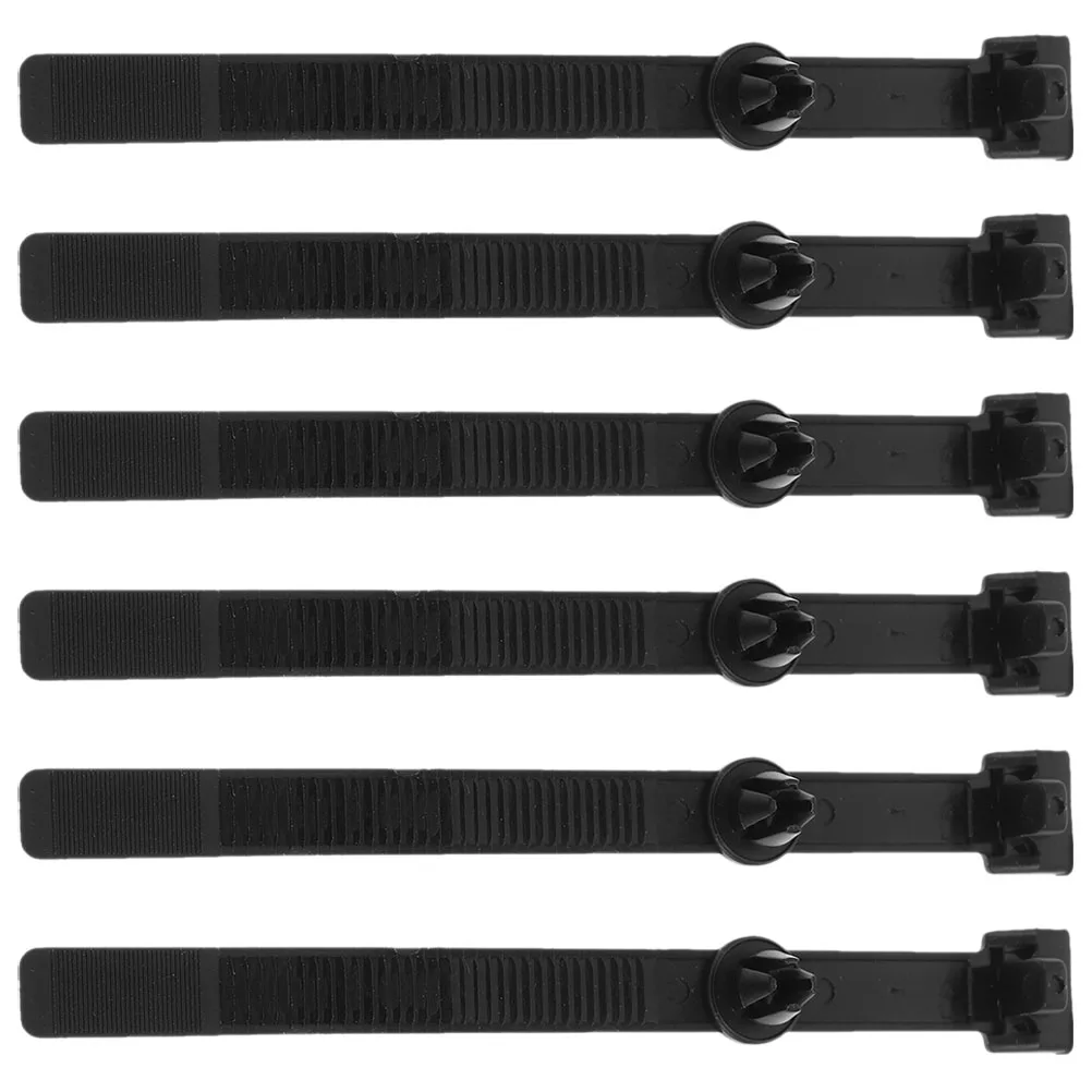 

6pcs Engine Fixing Ties Durable Nylon Cable Clips Wire Harness Fastener Car Mount Zip Strap Automotive Wiring Parts