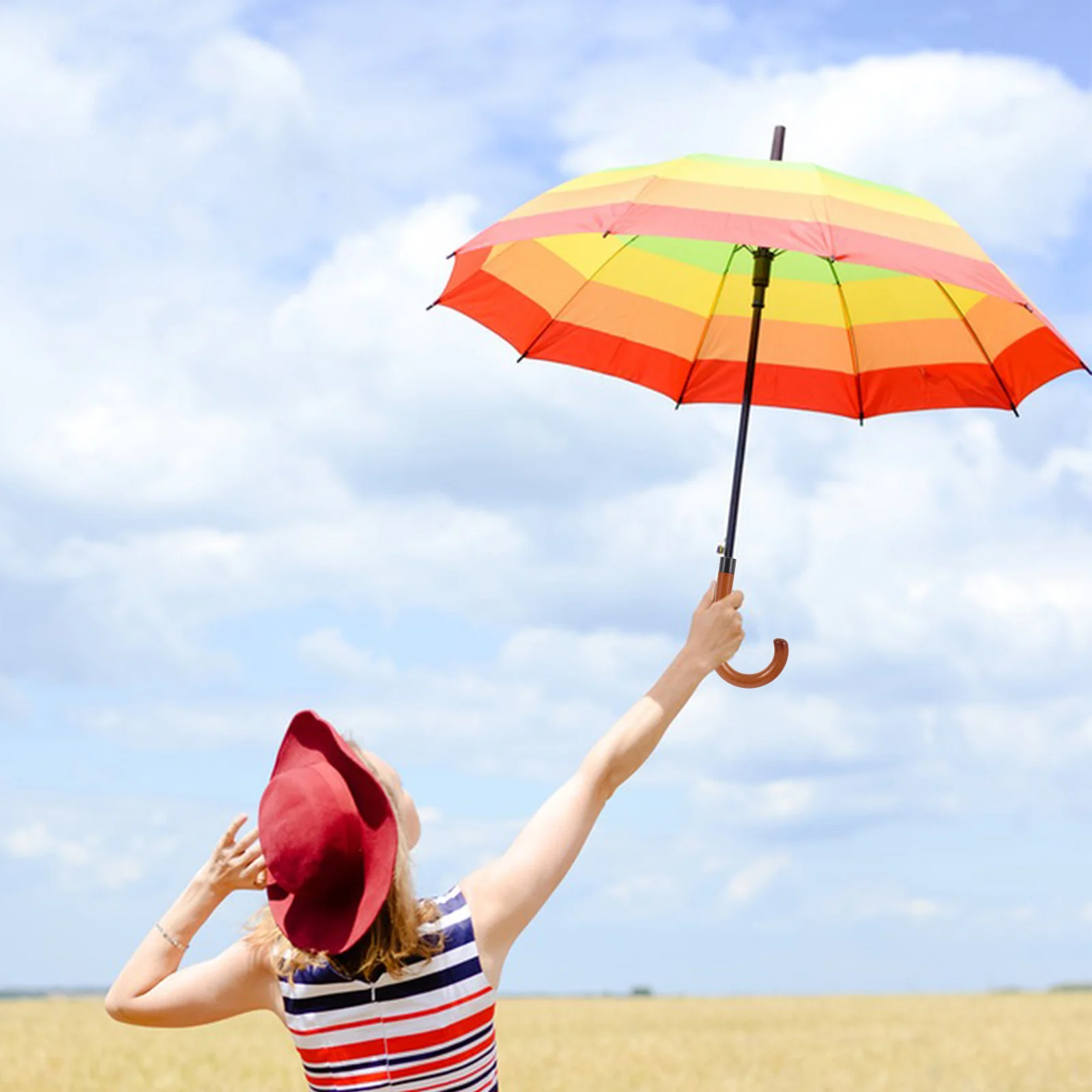 

Umbrella Handle Replacement Curved Design Sturdy Grip For Folding Rain Umbrella Compact Travel Handle Grip Replacement Part