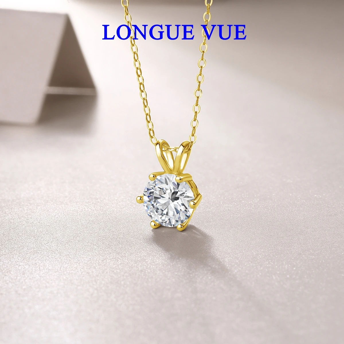 

Круглое ожерелье из муассанита с позолотой 14 карат, минималистичный стиль, очаровательное колье, кулон, цепочка на ключицу для женщин, изящные ювелирные изделия