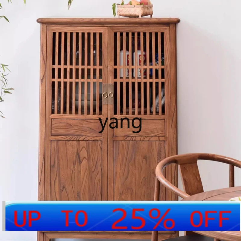 

YHM Solid Wood Sideboard Kitchen Storage Ancient Simple Wall-Mounted Cabinet