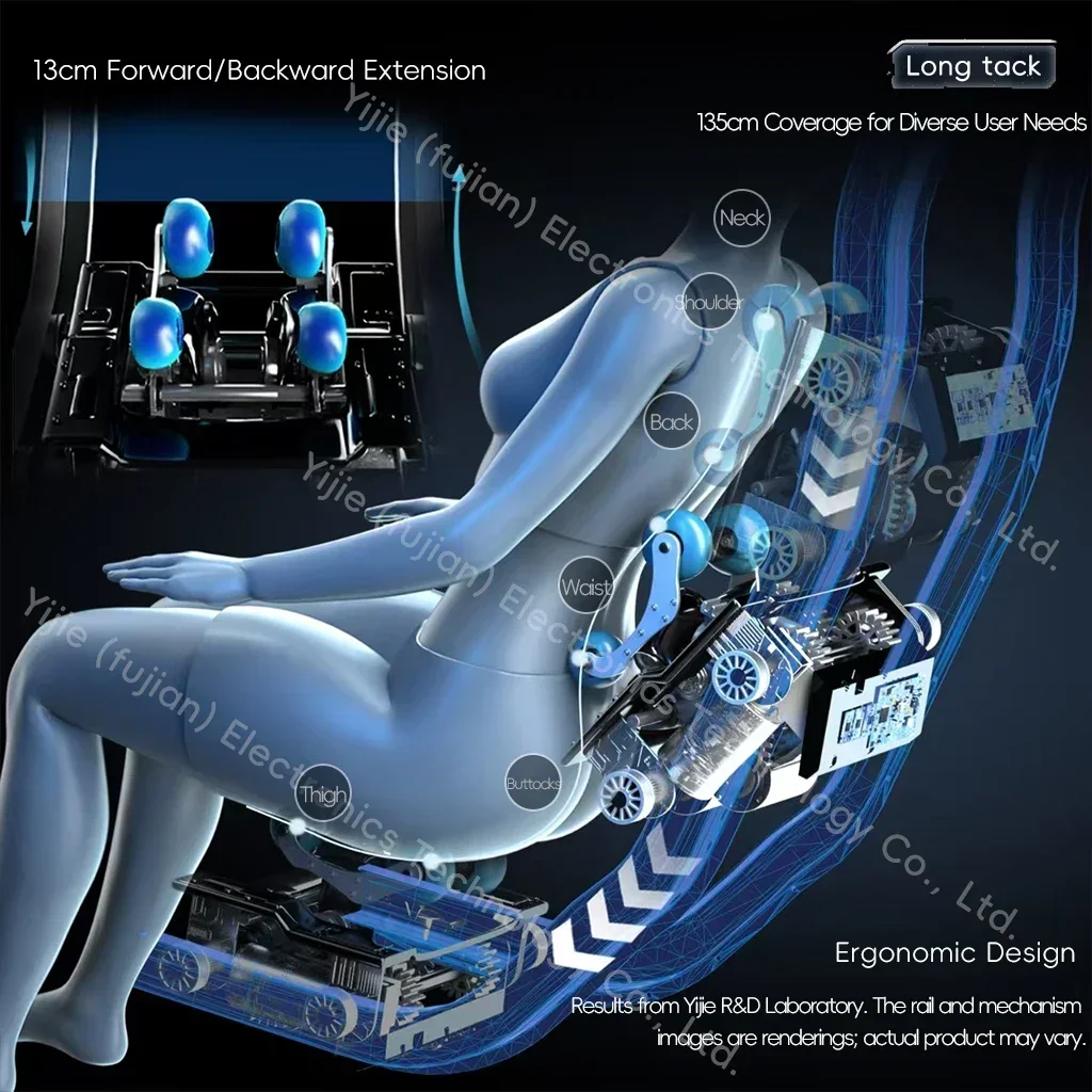 Factory 2025 Hot Sell 4D Zero Gravity Massage Chair Shiatsu Electric Heating Full Body Massager Luxury SL Track Massage Chair