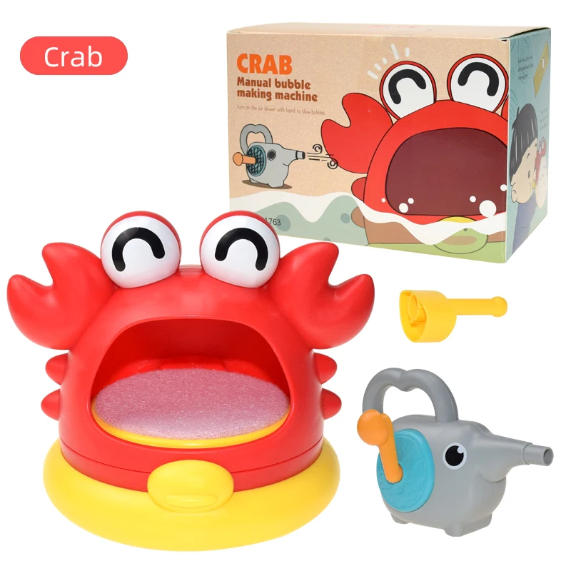 Granchio bubble machine bagno bagno giocattolo bambini che spruzzano acqua squalo che soffia schiuma che fa macchina