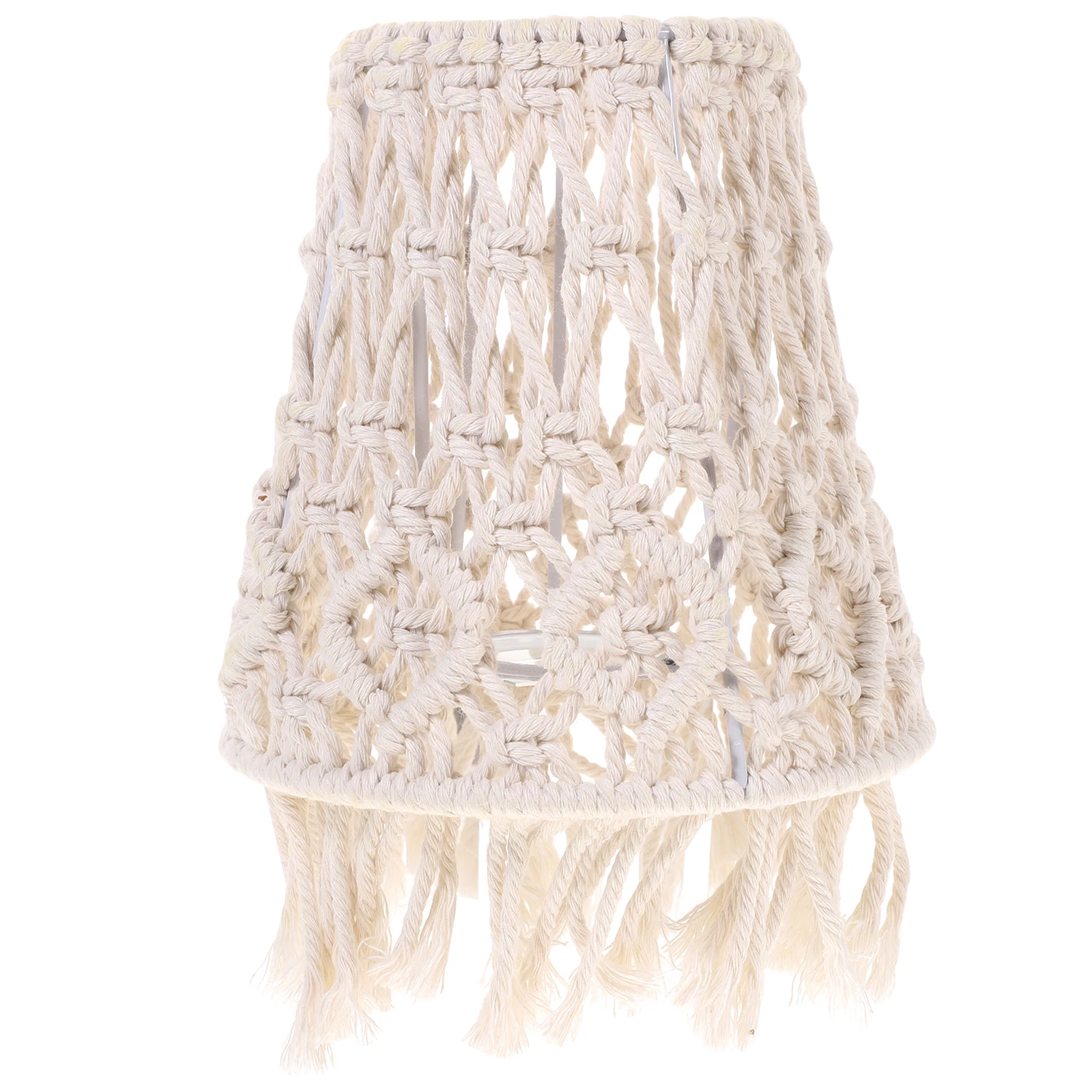 

Replacement Lampshade Bohemian Style Woven Cotton Rope Small Lamp Cover for Bedroom Living Room Study Decorative Lighting
