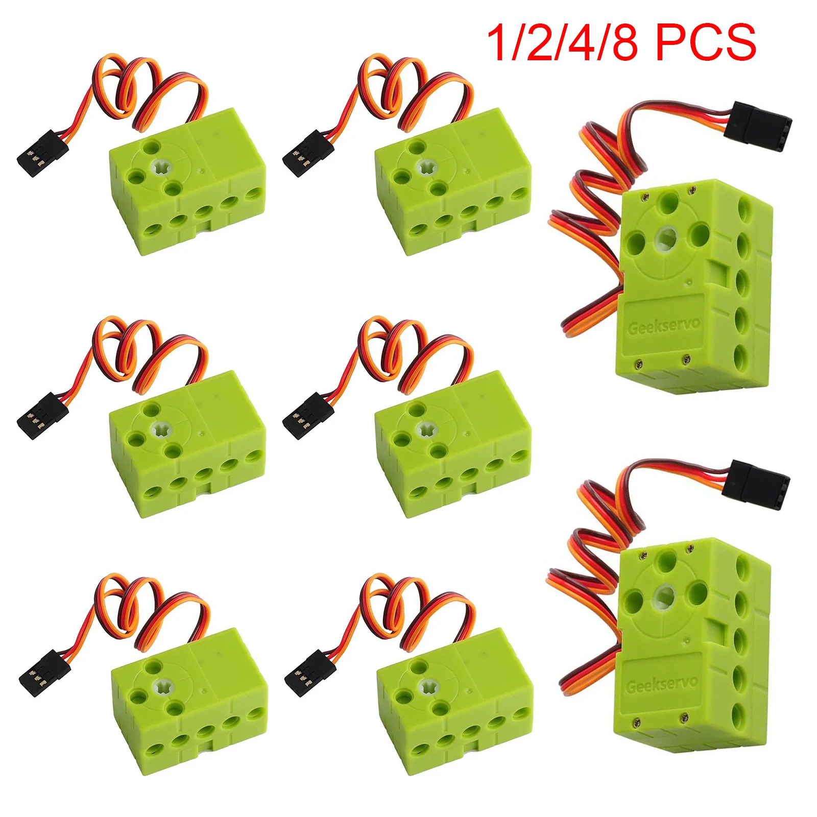 

0.7KG Torque Green Geekservo 360° Continuous Rotation Geek Servo PWM Control for Legoeds Microbit Arduino RC Models