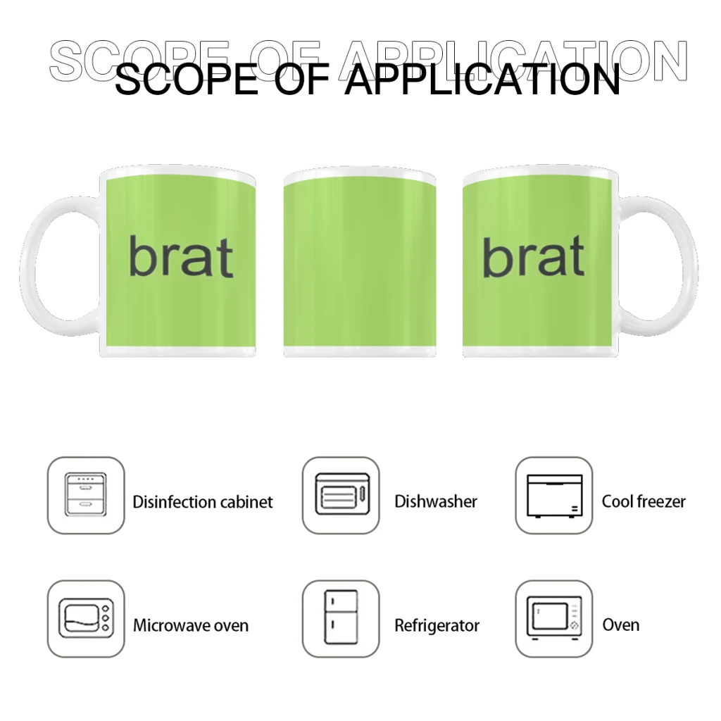 brat - Charli XCX Ceramics Coffee Mug Cute Gamer Birthday Gift Back To School Mug