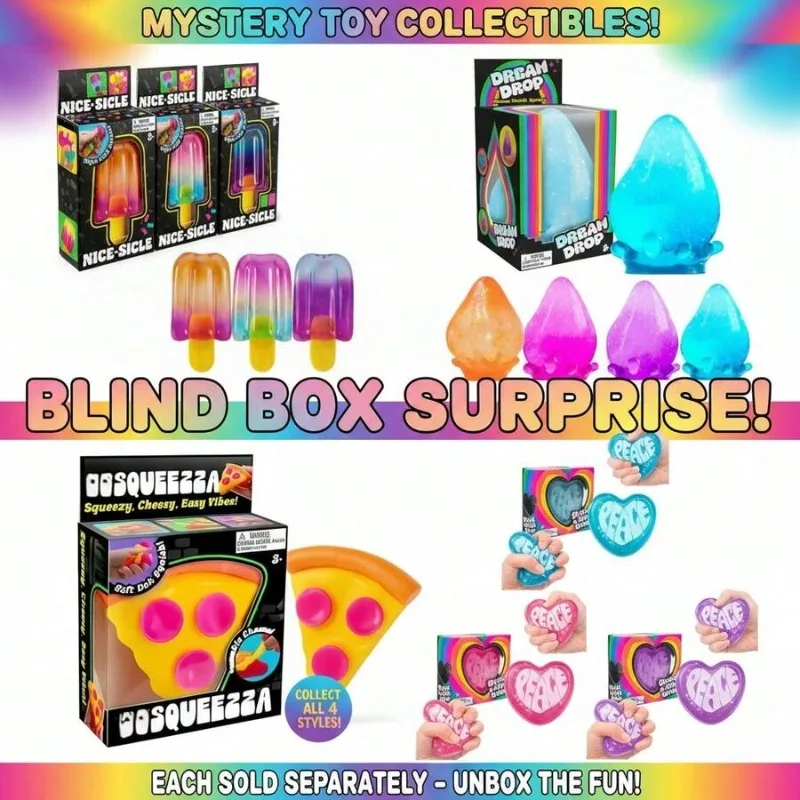 

Premium Surprise Squishy Mystery Pack, Single Random Cute Soft Squeeze Toy, Stress Relief Fidget Plaything for Kids Teens Daily Leisure Decompression Gift