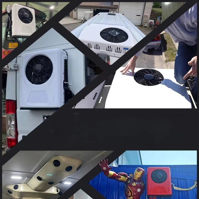 مكيفات هواء سبليت 12 فولت تيار مستمر للتحكم عن بعد لشاحنة تخييم سيارة RV #6