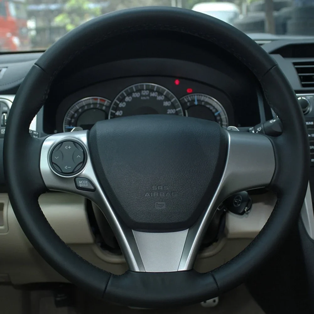 

Car Steering Wheel Cover DIY Hand-stitched Black Artificial Leather For Toyota Camry 2012 2013 2014 Venza 2013 2014 2015