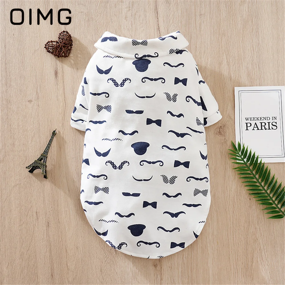 

OIMG Pet Clothing Gentleman Dog Clothing Small Dogs Clothes Spring Autumn Cat Dog Shirt Teddy French Bulldog Pomeranian