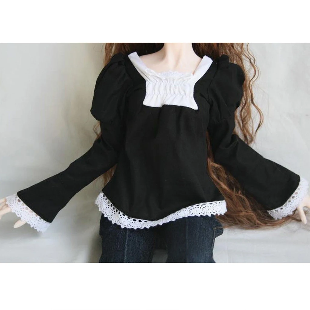 

[wamami] 51 # Черная одежда Рубашка/блузка 1/4 MSD 1/3 SD DZ AOD BJD Dollfie