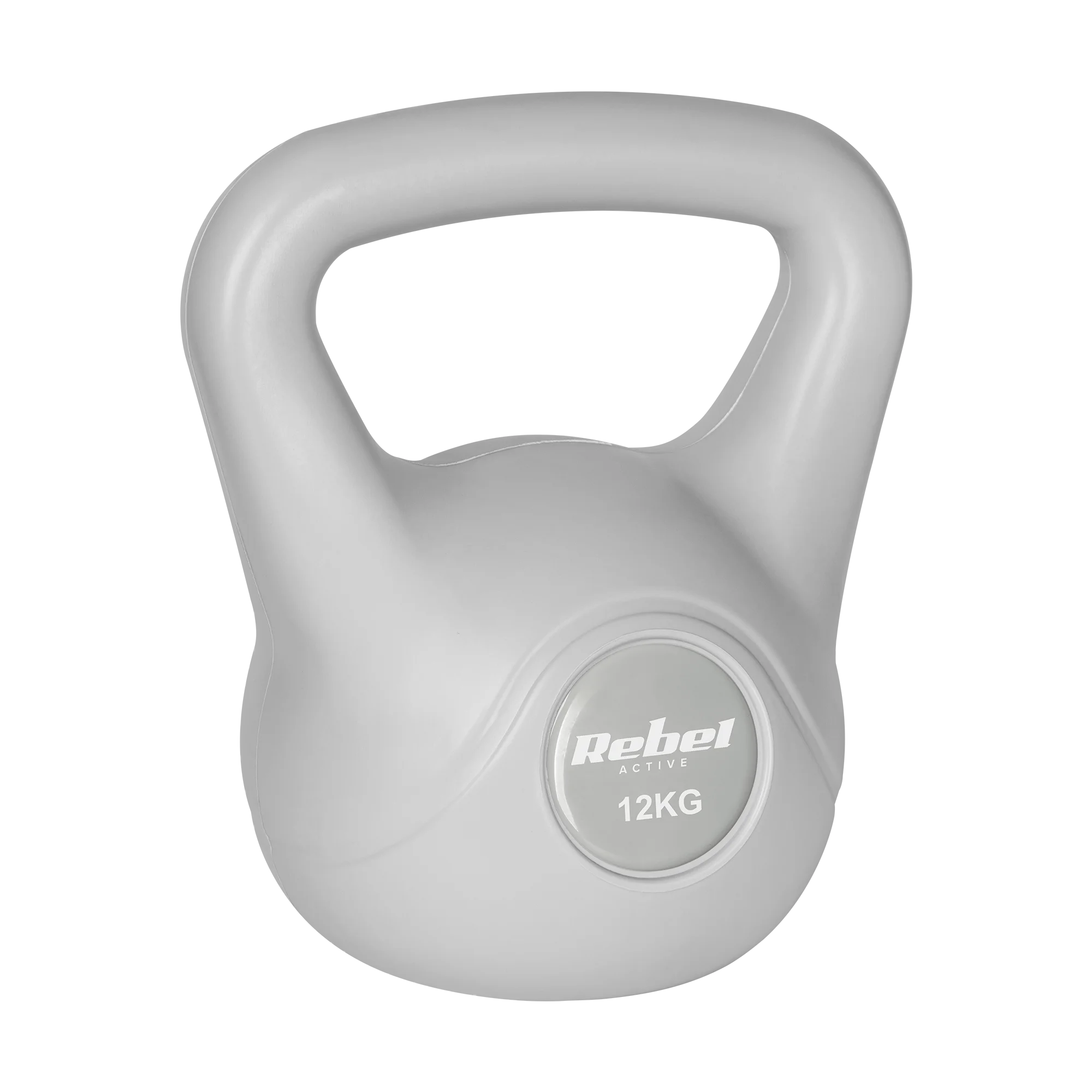 Kettlebell 12kg hervidor gris mancuerna pelota de entrenamiento de peso ABS Rebel
