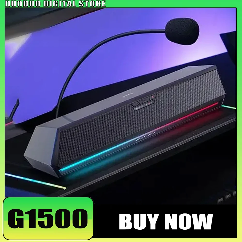 

Hecate G1500 BAR Bluetooth Speaker Dual-mode Stereo Sound Quality Pluggable ENC Microphone Noise Reduction E-sports Game Bass