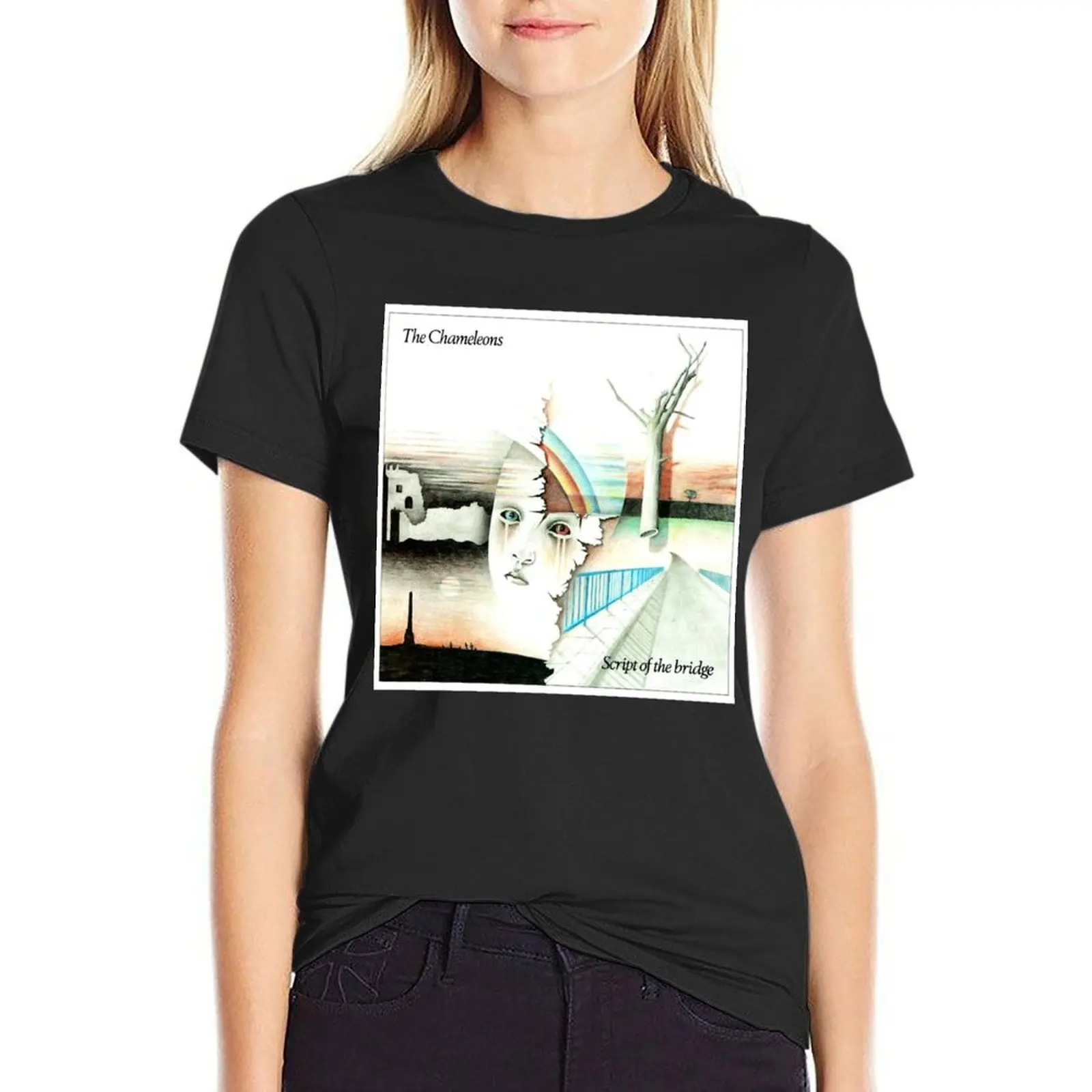 

Value The Chameleons Script Of The Bridge Dont Fall Up The Down Escalator T-Shirt sports fans t shirts for Womens