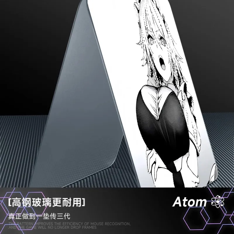 Photovoltaic Glass Mouse Pad Tempered Smooth FPS Esports  3.2mm Large Gaming Desk Pad Customizable Pattern Gamer Accessories