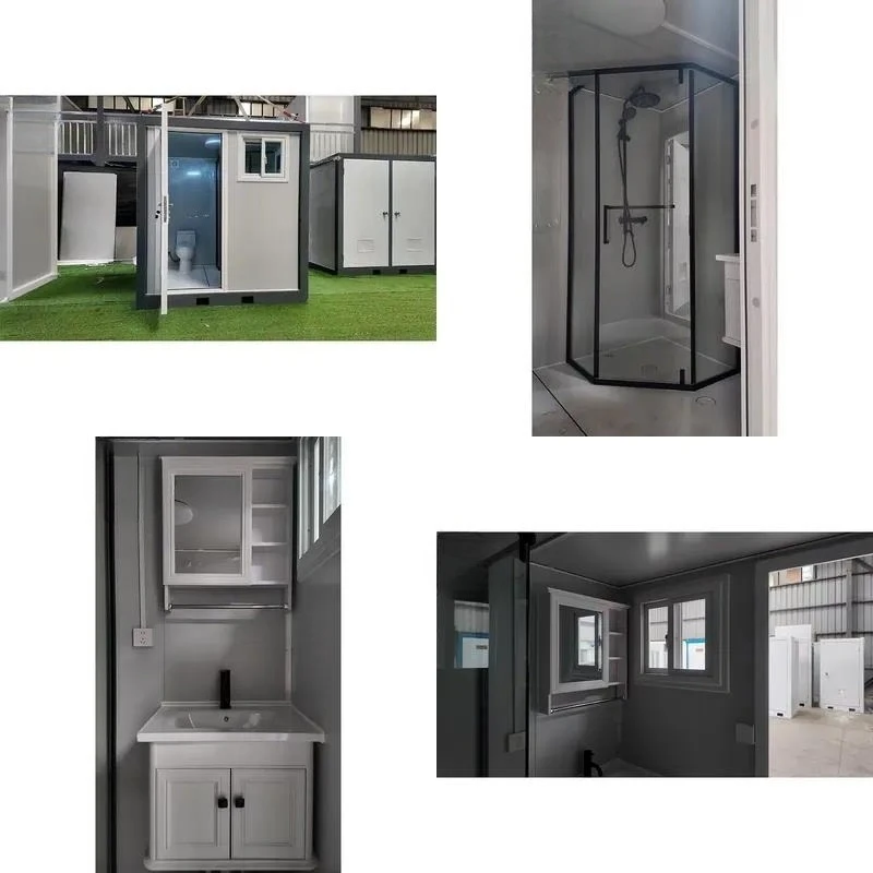 Portable Prefab Toilet with Sink Shower and WC Wet Dry Separation Steel Structure Bathroom for Outdoor Construction Site