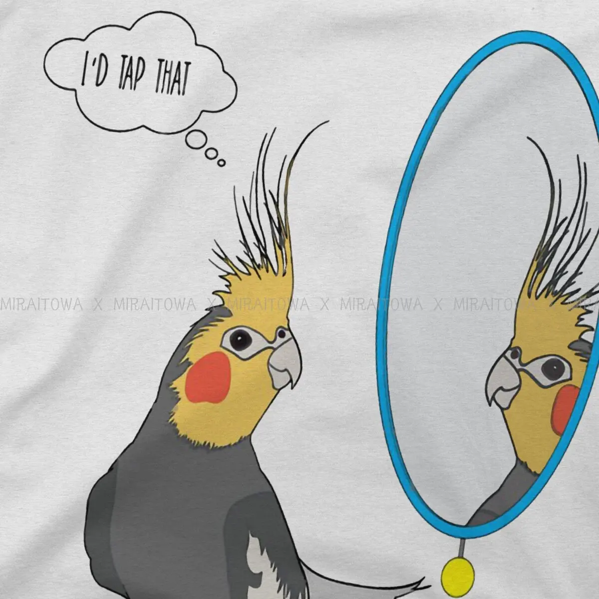 Animal Parrots Cockatiel Doodle It is Me  Tshirt Graphic Men Tops Vintage Fashion Tees Short Sleeve Cotton Harajuku T Shirt