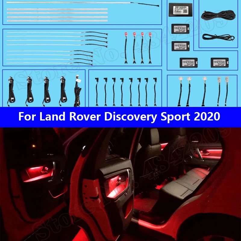 

Auto For Land Rover Discovery Sport 2020 Sreen Control 10 colors Decorative Ambient Light LED Atmosphere Lamp illuminated Strip