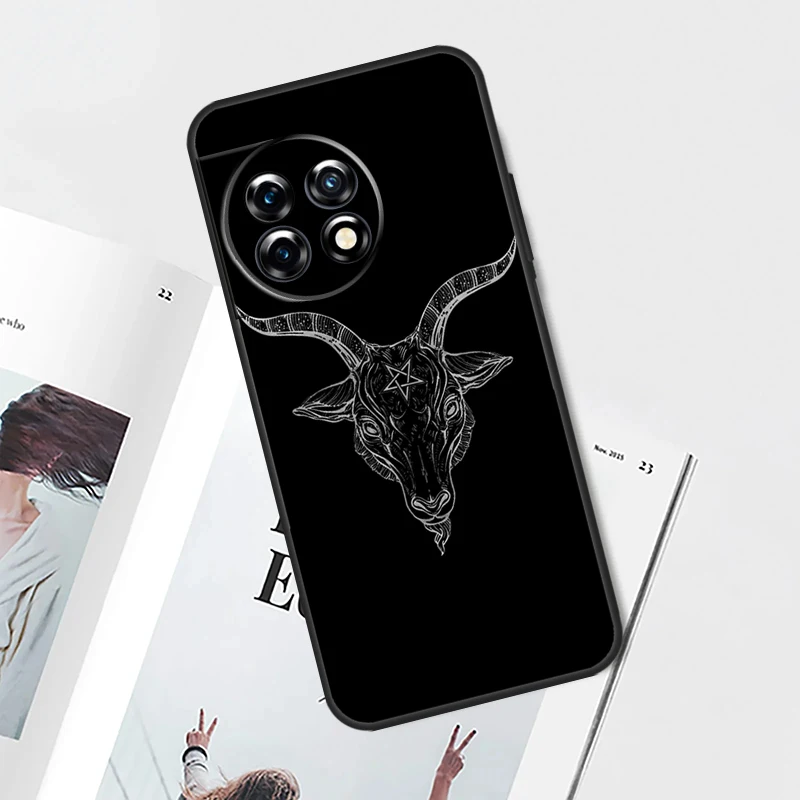 Goat Head Satan Case For OnePlus 12 11 9 10 Pro 8T 9R 10T 10R 12R OnePlus Nord 2 2T N20 N10 CE 3 Lite Cover