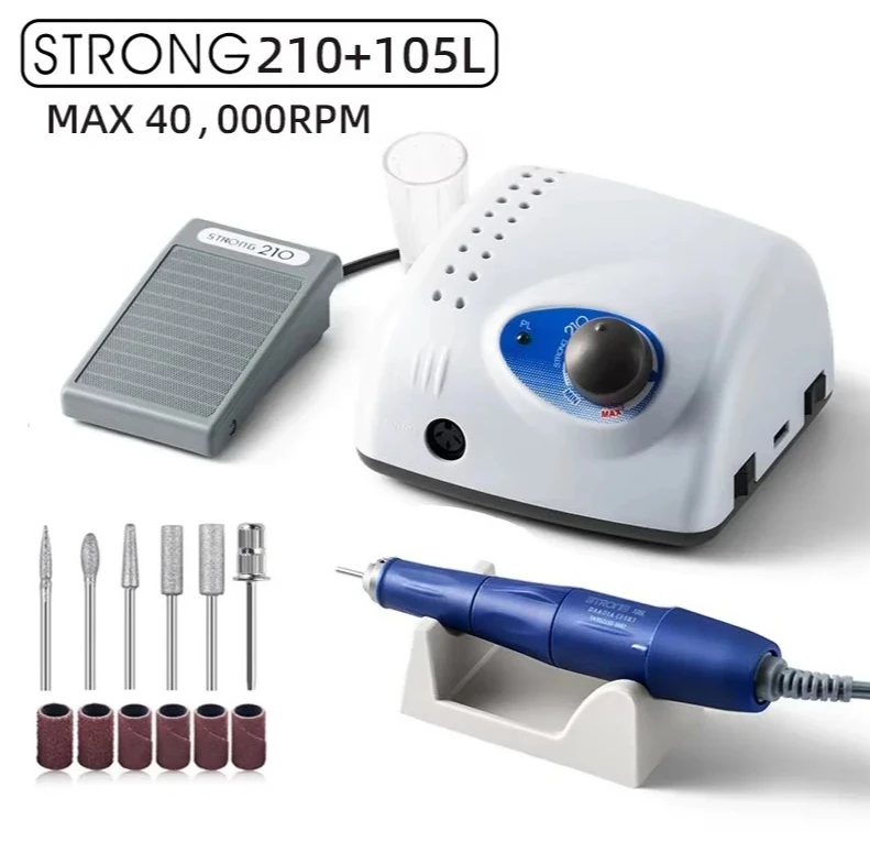 

Hot Sale Professional Korea 210 Nail Drill 40000RPM Electric Nail Drill Machine High Performance Korea Nail Rdill Strong