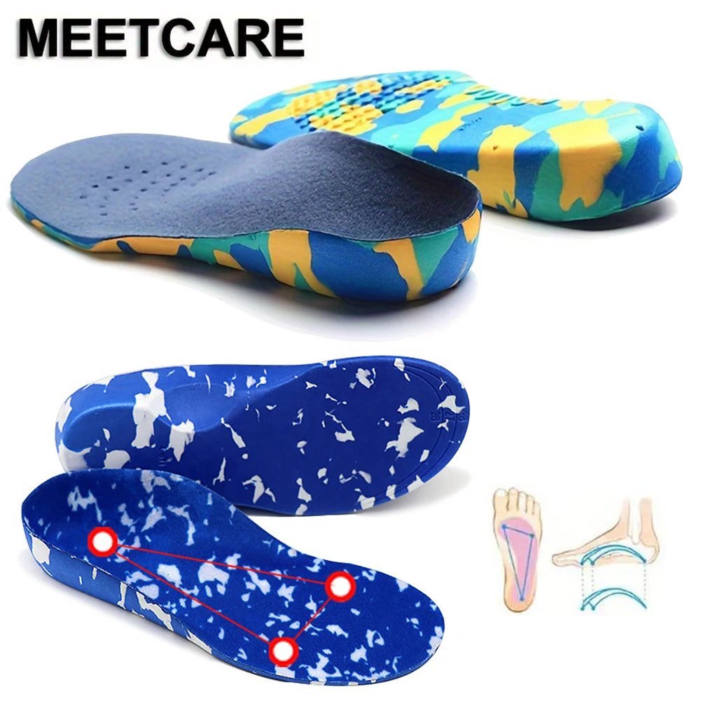 Semelle intérieure orthopédique pour enfants de 1 à 12 ans, Type X O, chaussures de soutien de la voûte plantaire, coussin, Correction Valgus des pieds plats, soins des pieds