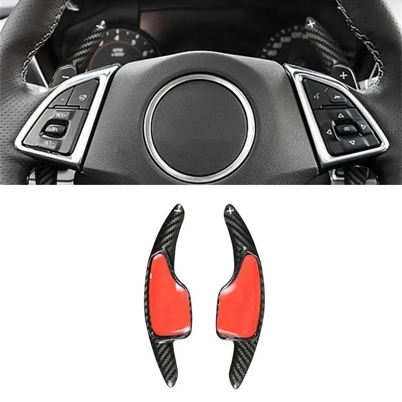 

For Chevrolet Camaro Real Dry Carbon Fiber 16 -2023 Interior DSG Steering Wheel Shift Paddle Shifter Extension Modification Trim