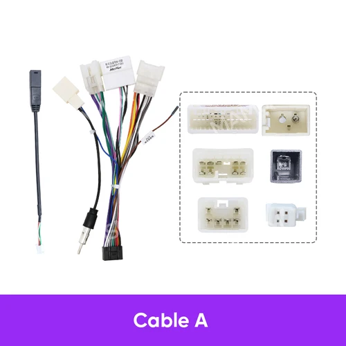 Imagen 2 del producto MAMSM para TOYOTA RAV4 2013-2018 marco de fascias de Radio de coche 9 pulgadas 2DIN Panel reproductor arnés Cable de alimentación Kit de montaje para tablero