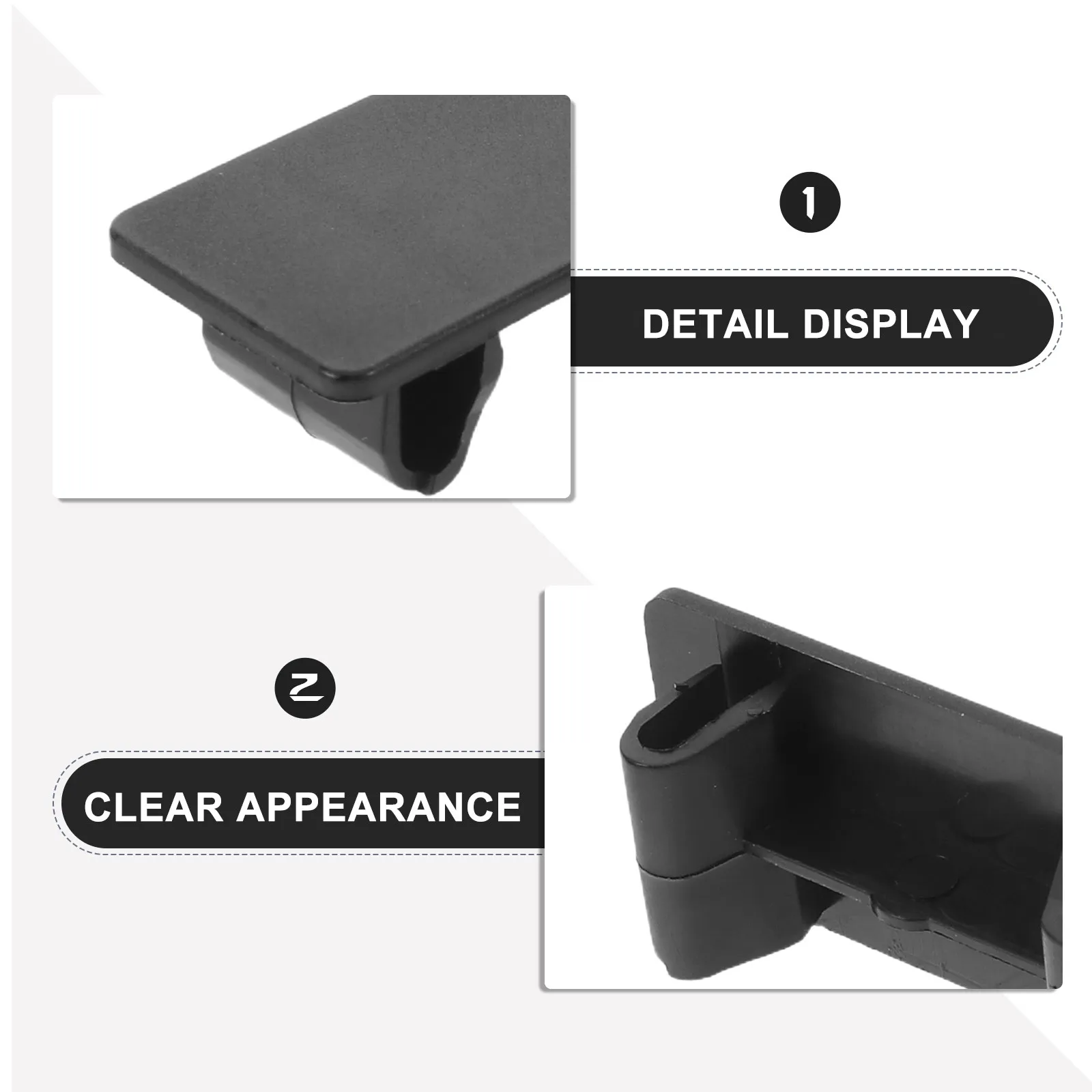 8Pcs Black ABS Rocker Switch Panel Hole Plugs Rectangular 48x24x12.5mm Snap-in Blanking Covers for Automotive Marine Atv Utv