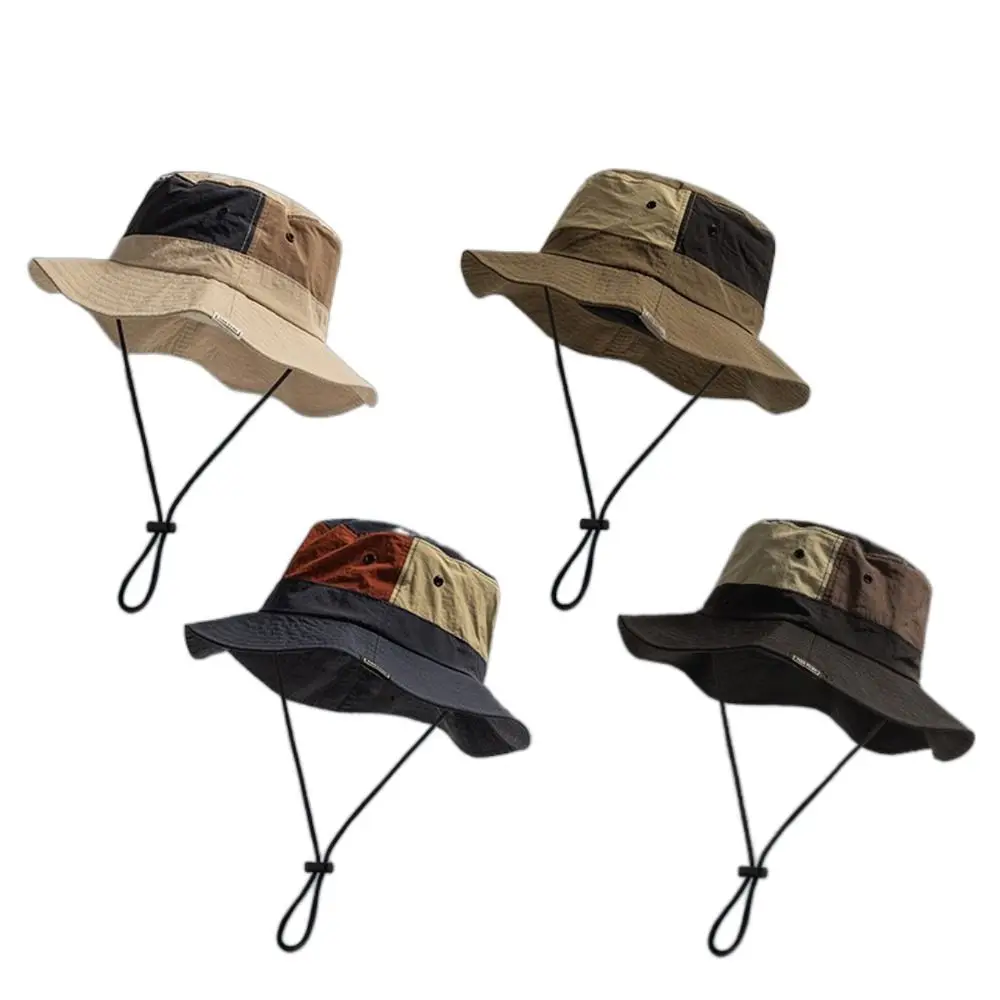 Sun Protection Bucket Hat Quick-dry Fisherman hat Panama Hat Anti-UV Wide Brim Breathable Summer Man Women