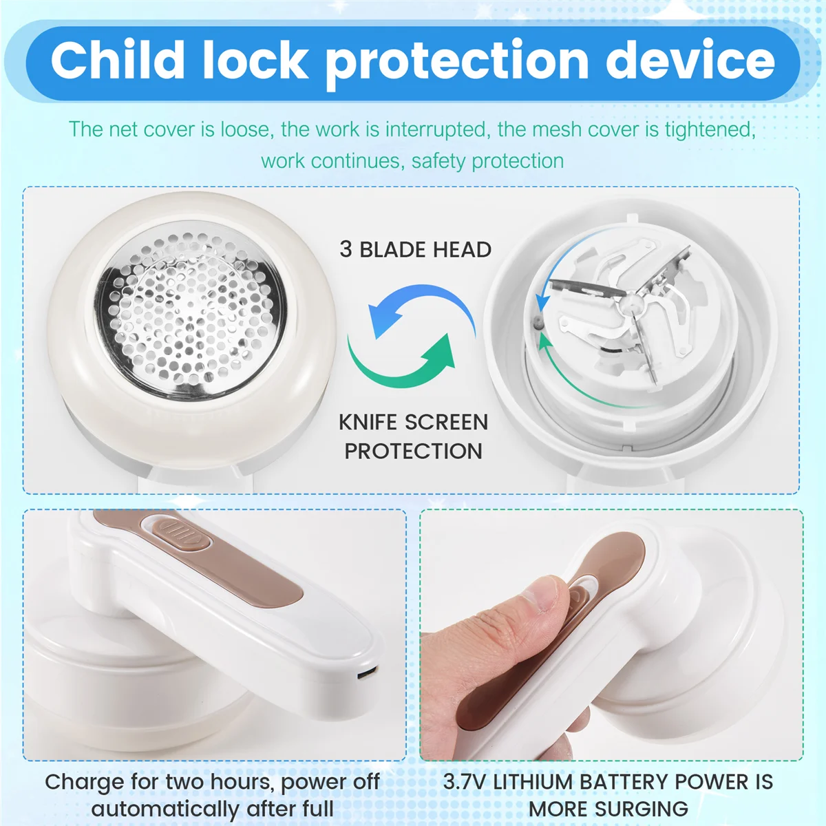 ไฟฟ้า Lint Remover ไร้สาย Fuzz เครื่องโกนหนวดเสื้อผ้าเครื่องโกนหนวดผ้า Pill Remover Lint Pellet