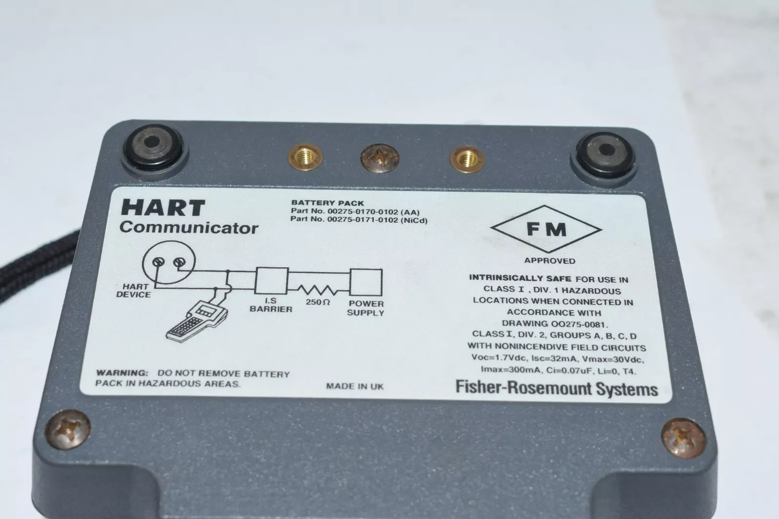 

Fisher Rosemount 275-D9EI5B0000 HART Communicator