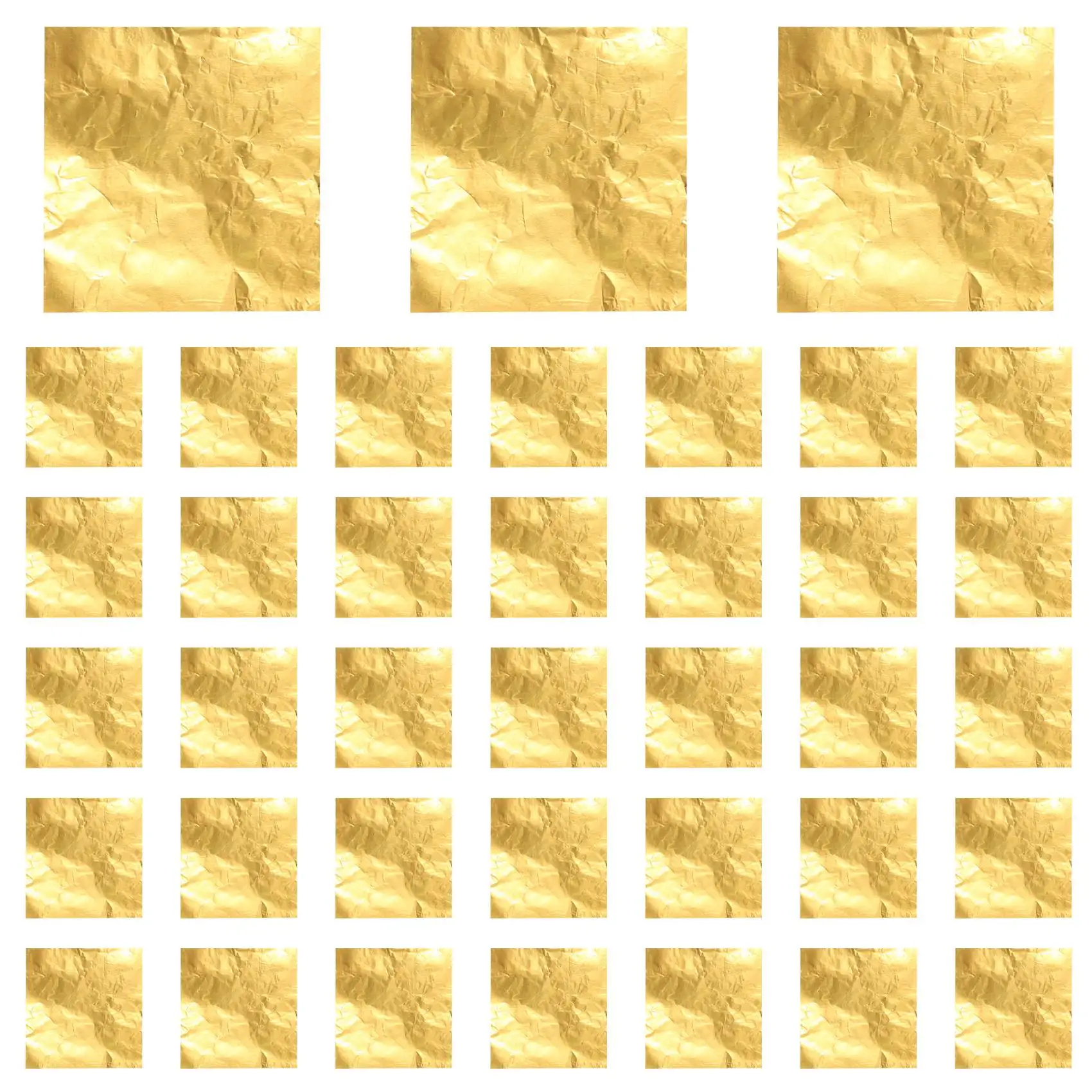 MALL 100 قطعة حلويات مربعة الشكل حلوى الشوكولاتة اسكيمو ورقة أغلفة رقائق الألومنيوم الذهب