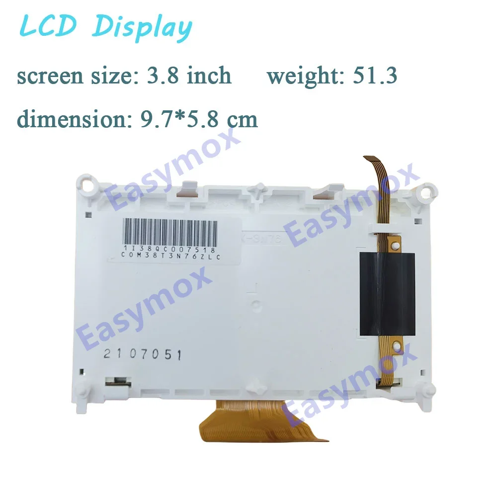 

COM38T3N76ZLC 3.8" Inch TFT LCD Display for Motor Motorbike Motorcycle Speedometer Instrument Cluster GPS Navigation