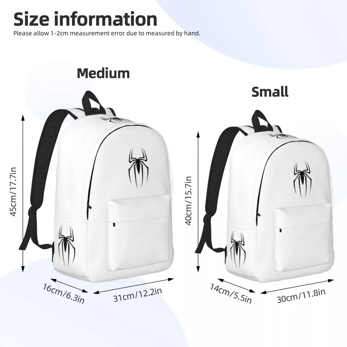 Spider Man Black Spider Backpack for Boy Girl Kids Student School Book Bags Daypack Preschool Kindergarten Bag Durable